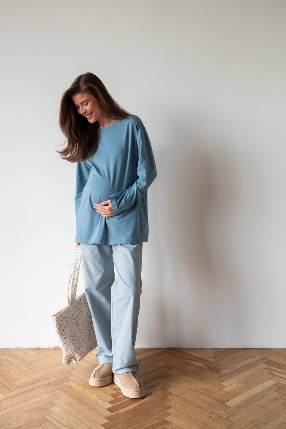 Брюки Карго Rain для беременных, Серо-голубой