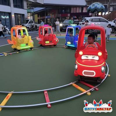 Аттракцион на рельсах «Светофорчик», 4 машинки