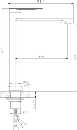 Смеситель для раковины DIWO Орёл ORL-02cr хром