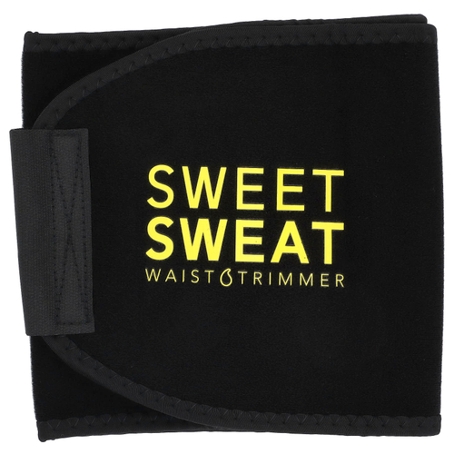 Sports Research, Sweet Sweat, пояс для похудения, маленький, черный и желтый, 1 шт.
