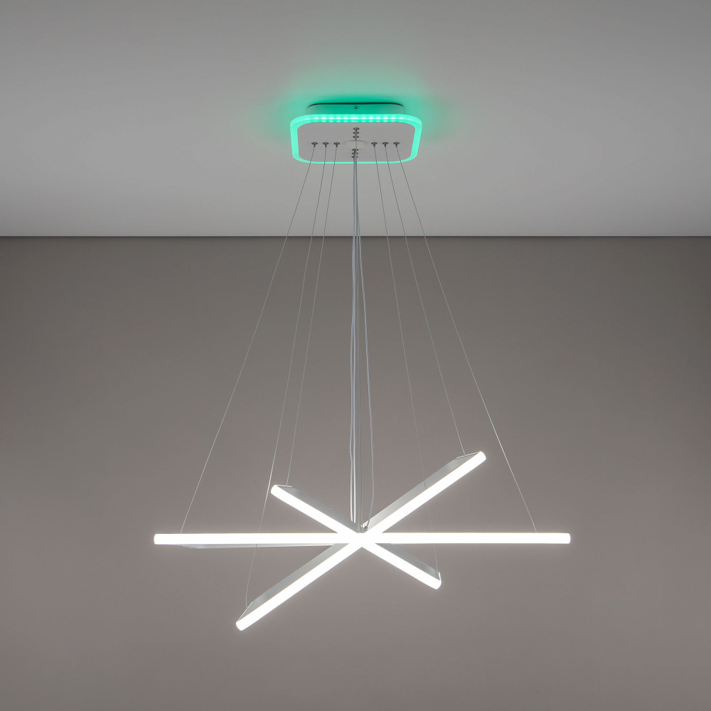 Citilux Неон Смарт CL731AK110E Умная подвесная люстра Белая