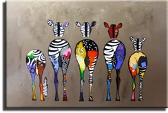 Постер "Цветные зебры"