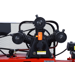 Компрессор пневматический 220В 3.0кВт 8атм. 400л/мин. ресивер-200л поршневой ременной GTE