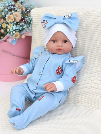 Комбинезон с шапочкой для кукол 40-45 см (кукла в комплект не входит)