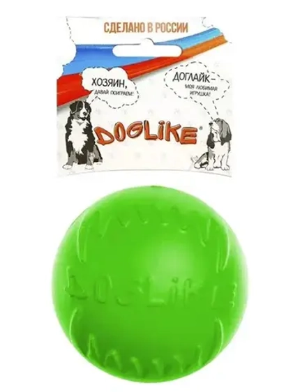 DOGLIKE Мяч средний, зеленый, d=10 см