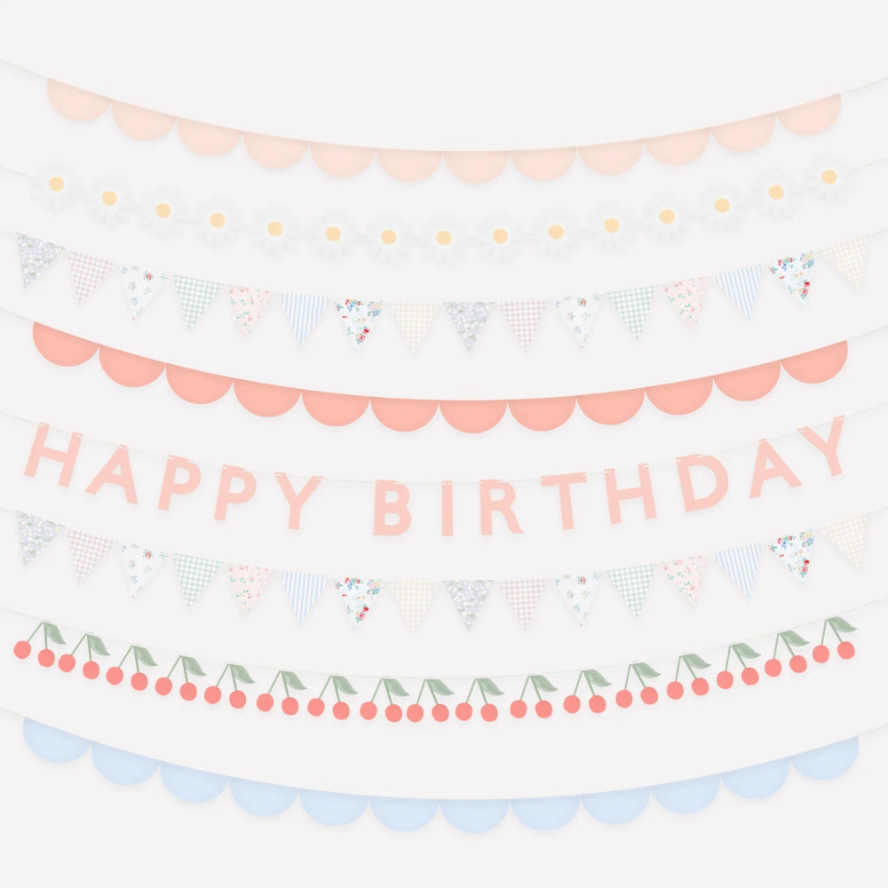 Набор из 8 летних гирлянд "С Днем Рождения" [Happy Birthday] (1.8 м)