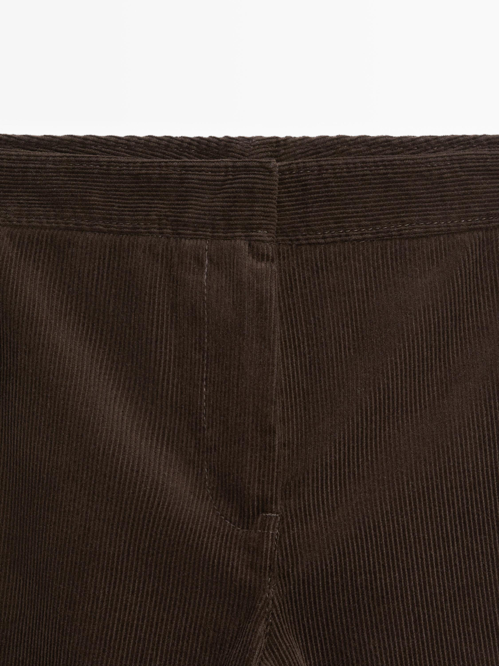 Massimo Dutti Расклешенные вельветовые брюки, шоколадный