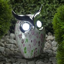 Светильник уличный ЭРА Садовые ERAFYH01-05 Филин на солнечной батарее полистоун 16 см | Садовые декоративные светильники
