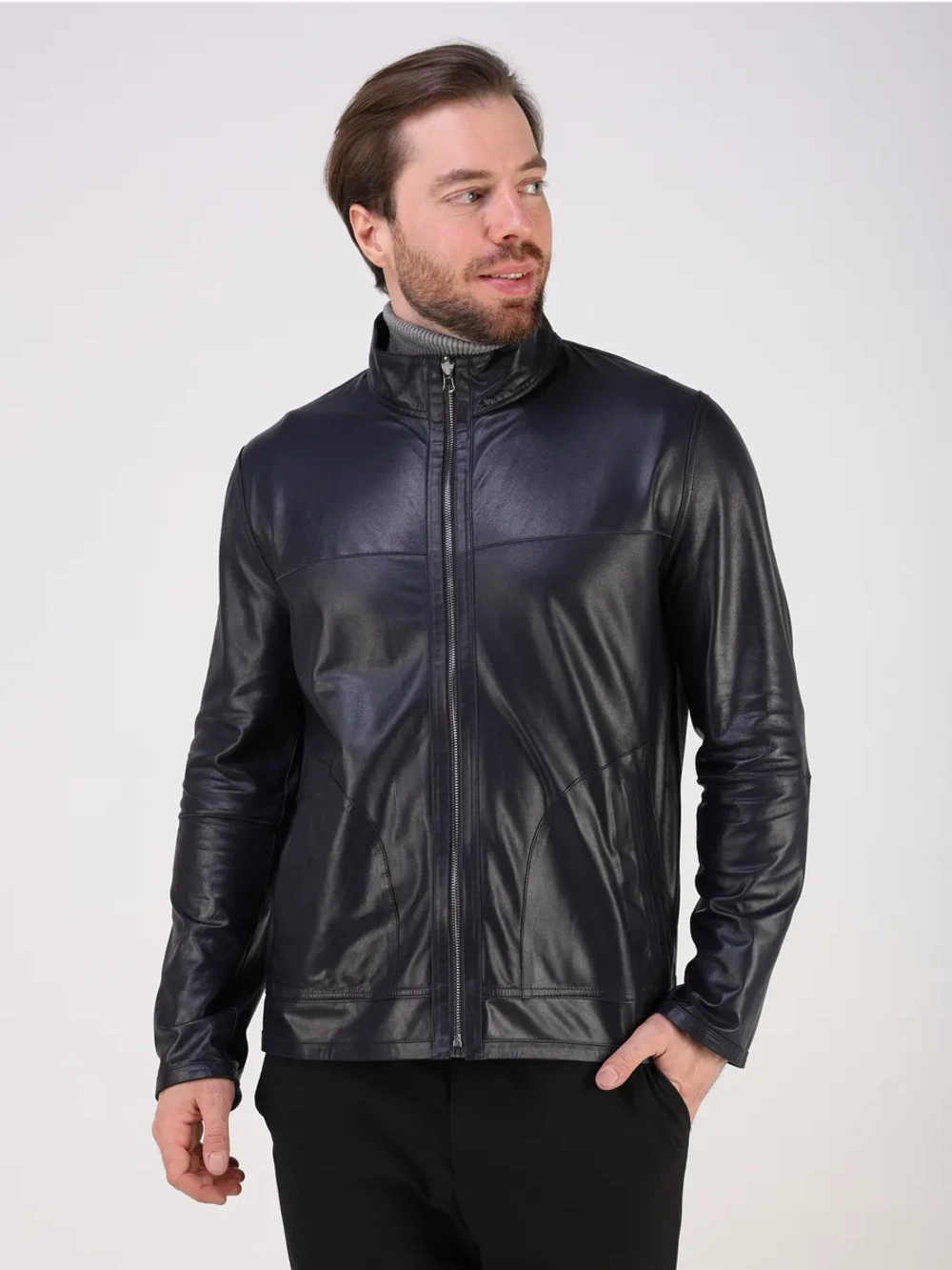 Кожаная куртка демисезонная замшевая двухсторонняя