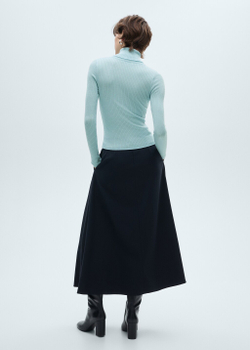 Джемпер из смесовой шерсти с воротником с отворотом