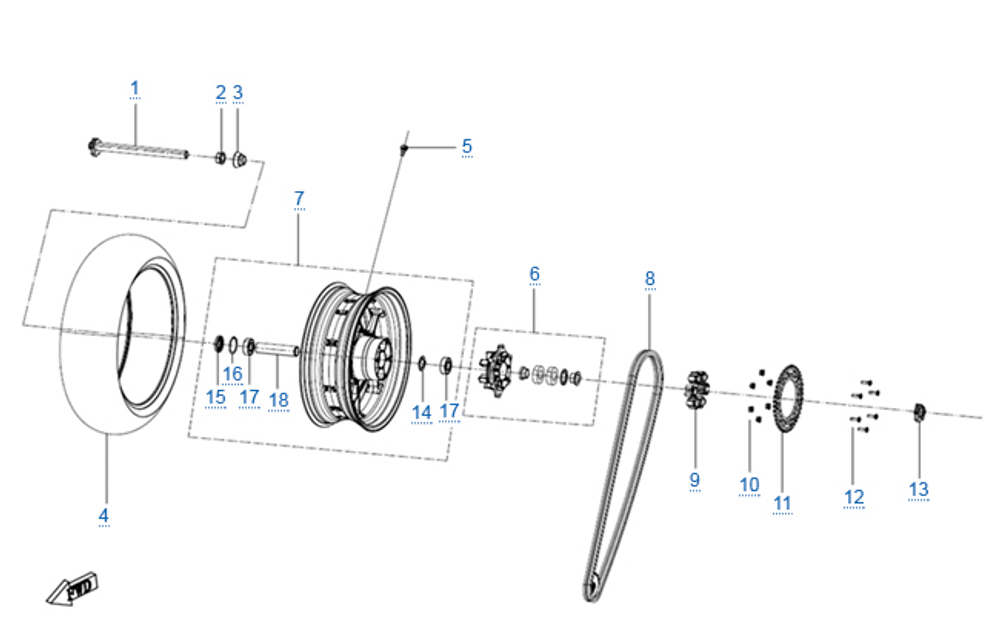 Цепь приводная DID 520 X-Ring – CFMOTO 675SR-R / 675NK, 3120950