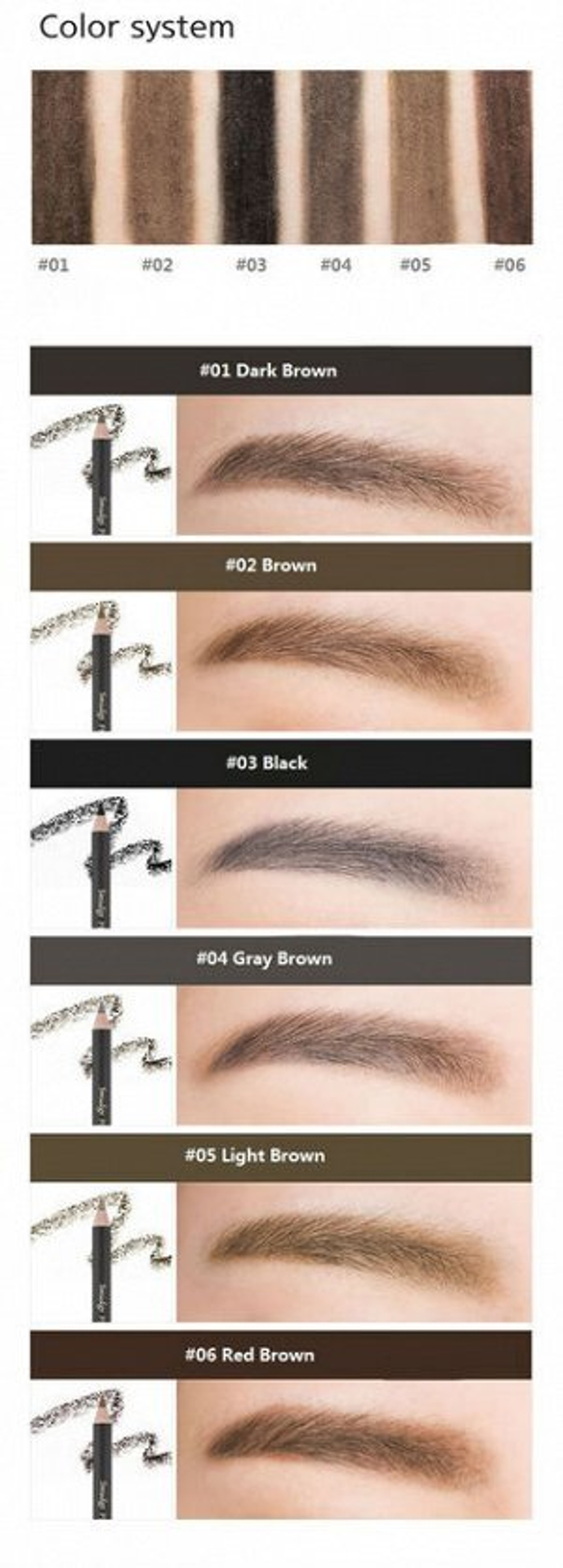 Missha Smudge Proof Wood Brow(Brown),Карандаш для бровей (коричневый) 1шт