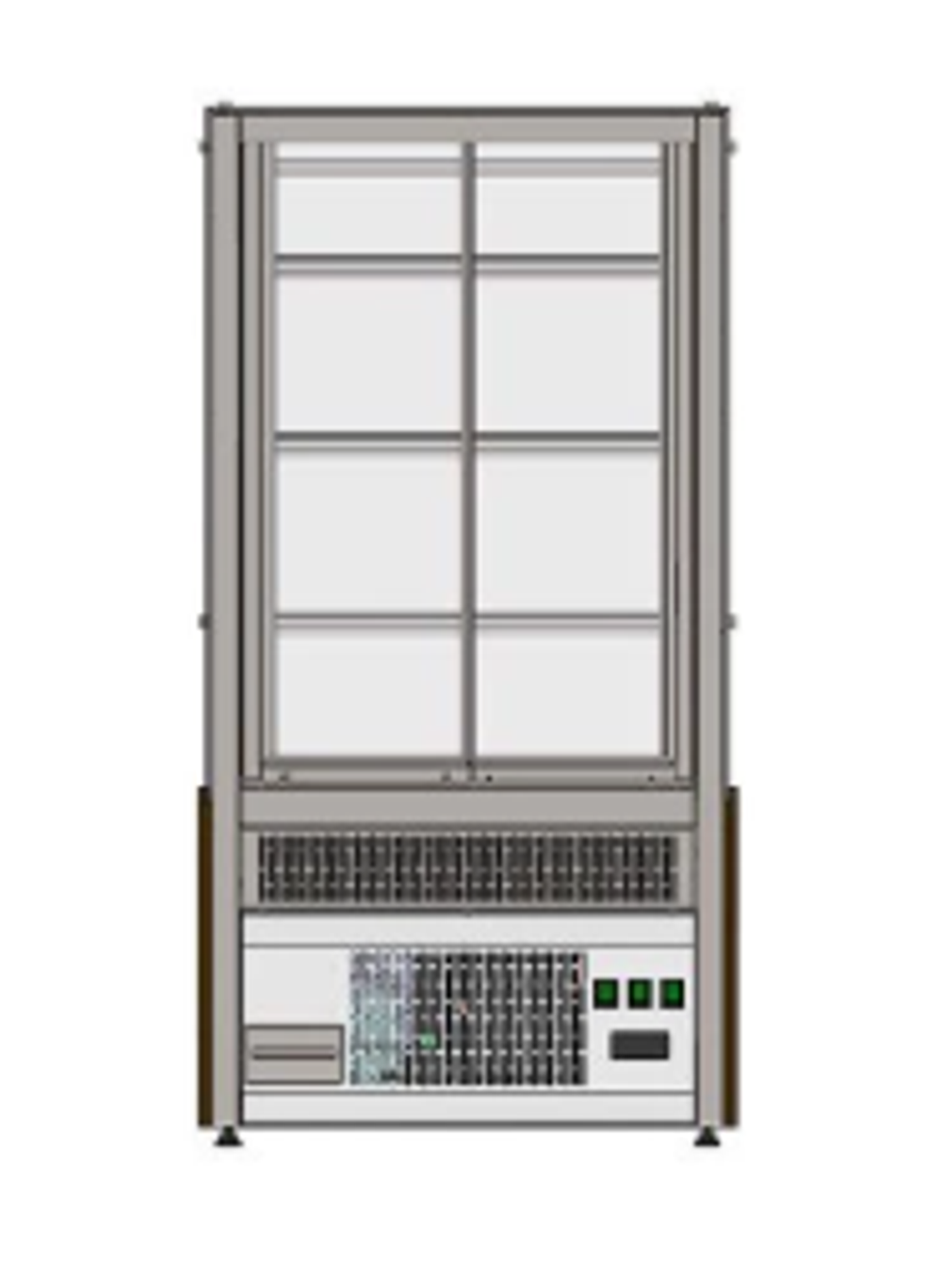 Витрина кондитерская холодильная REFETTORIO Crystal RKC20A-MV, 3 полки