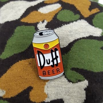 Значок металлический Duff Beer р-р 3х1,5см