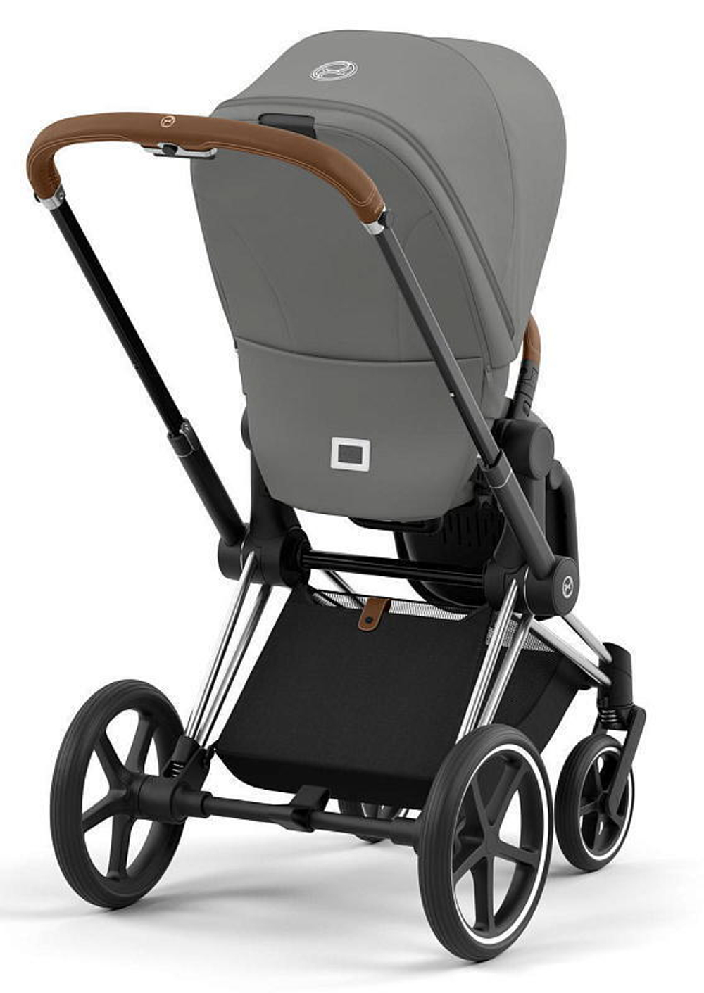 Коляска 3 в 1 Cybex Priam IV Chrome Brown complete и автокресло Cloud T i-Size Platinum White Plus Mirage Grey