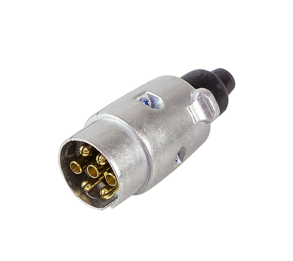 Вилка для прицепа, металлический корпус, 7 контактов