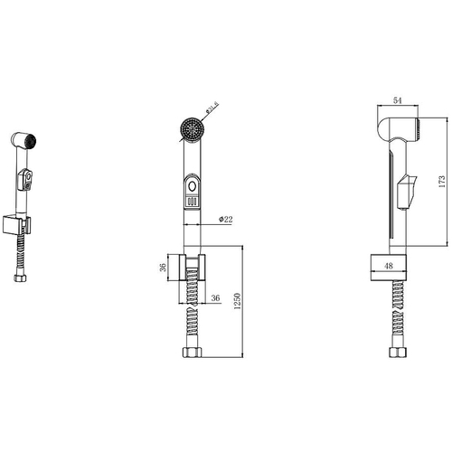 Гигиенический душ Aquatek AQ2050MB Черный матовый