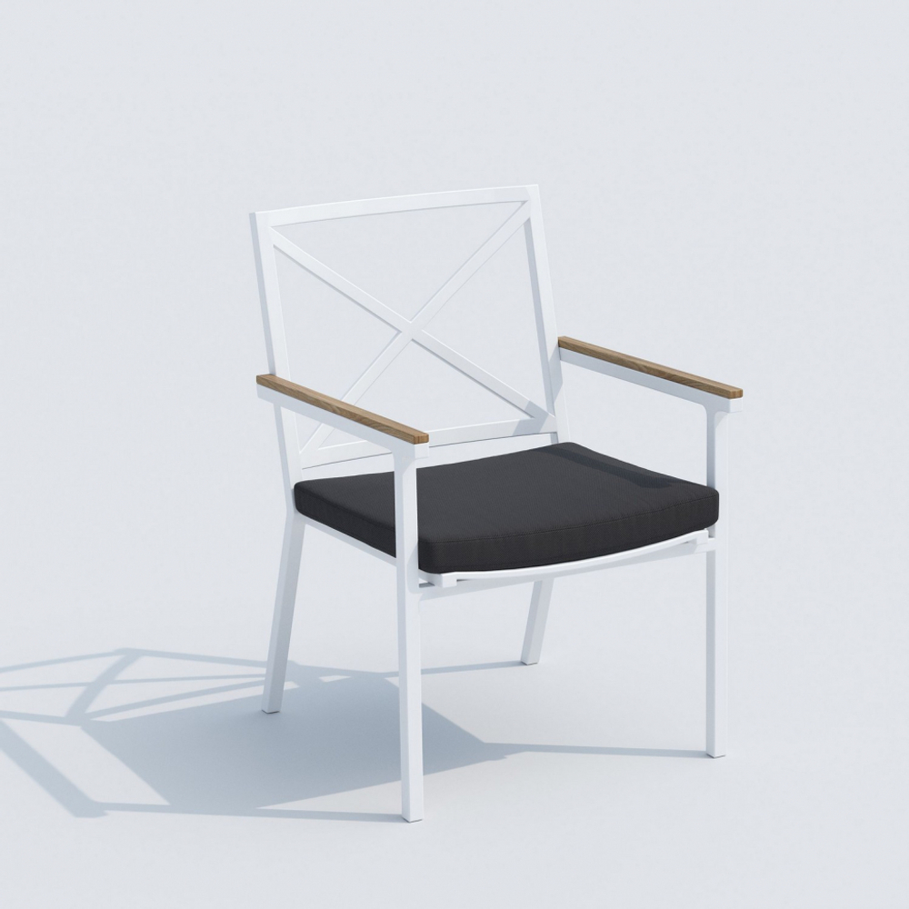 Стул Ideal Patio ФЕСТА антрацит - белый каркас