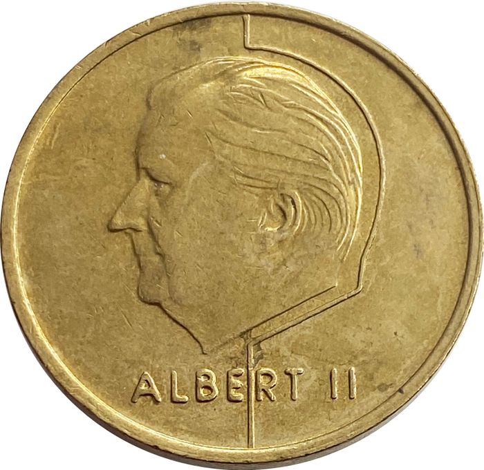 5 франков 1994-2001 Бельгия (надпись на французском BELGIQUE)