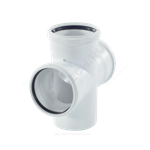 Крестовина PP-H 1-плоскостная бесшумная белая RAUPIANO PLUS Дн 110х110х110х87гр б/нап в/к Rehau 11215541001