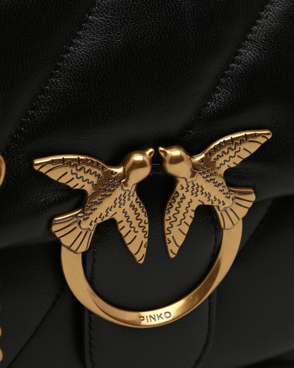 кожаная сумка через плечо love big puff cl sheep nappa Pinko - черный(100037 A0F2)