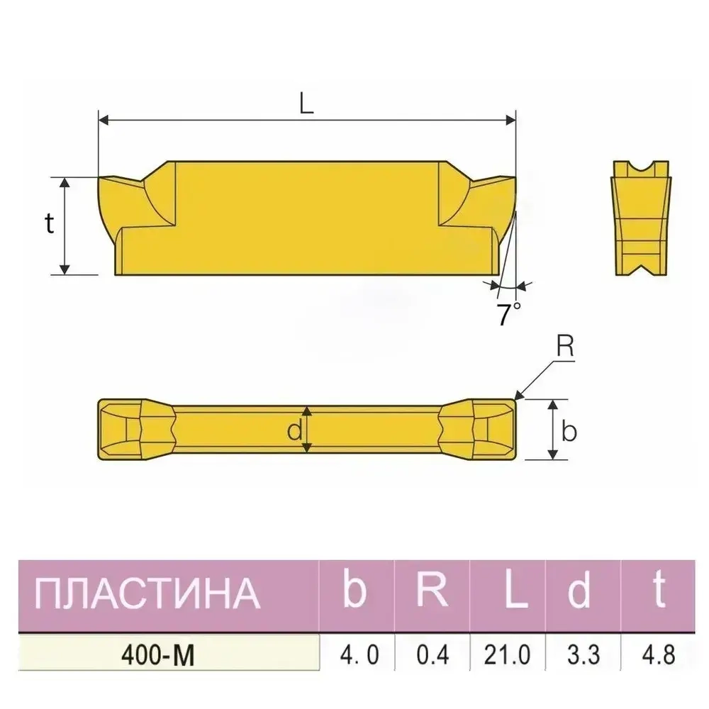 MGMN400-M NC3030 (10шт.) пластины для отрезки и точения канавок 4мм