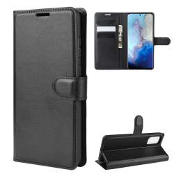 Чехол книжка черного цвета на Samsung Galaxy S20, с отсеком для карт и подставкой от Caseport