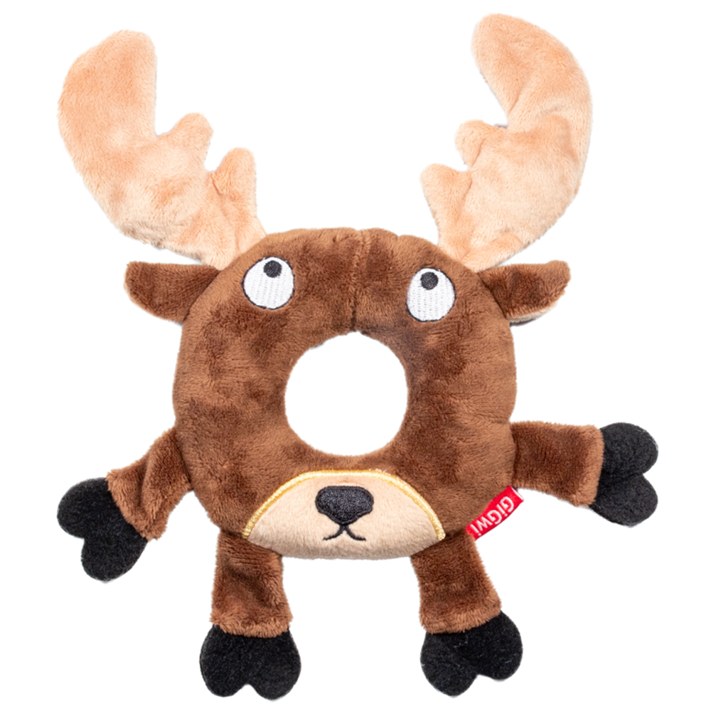 75305 Игрушка для собак лось с пищалкой 19см, серия plush friendz