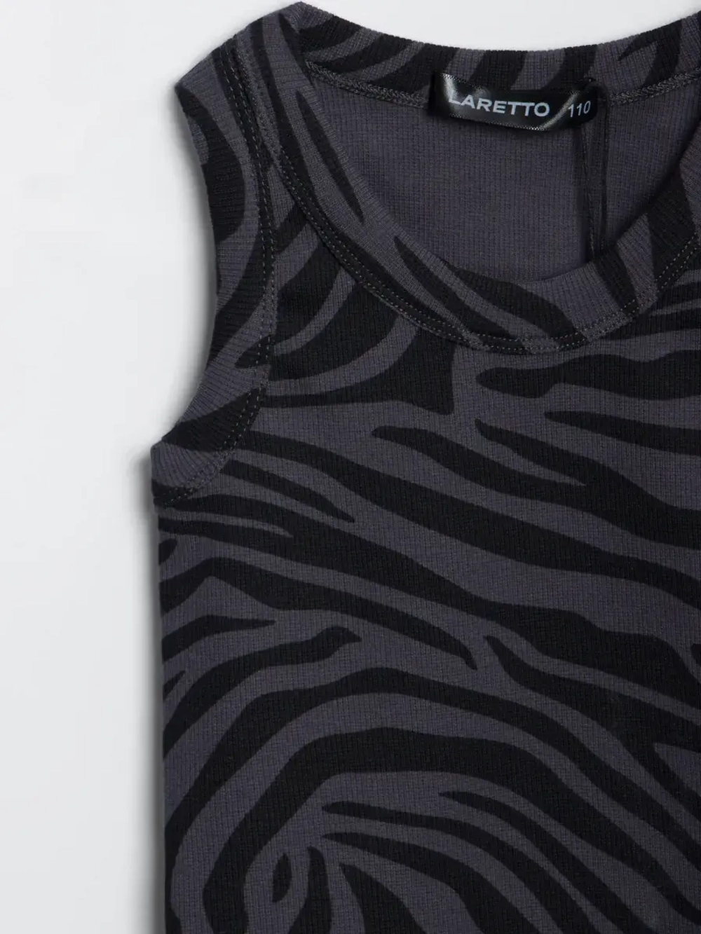 Майка для девочки на лето в рубчик