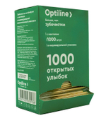 Зубочистки с ментолом бамбуковые Optiline в PE индивидуальной упаковке, 1000 штук
