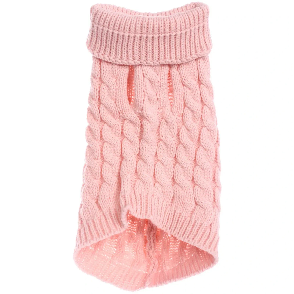 Кофта - свитер для мелких пород собак и кошек «BRO Style «, косички, цвет розовый, р M