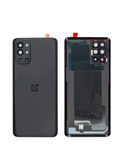 Задняя крышка для OnePlus 9R черная (Carbon Black) со стеклом камеры