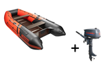 YACHTMAN-360 СК красный-черный + KAMISU T 5 BMS (комплект лодка + мотор)