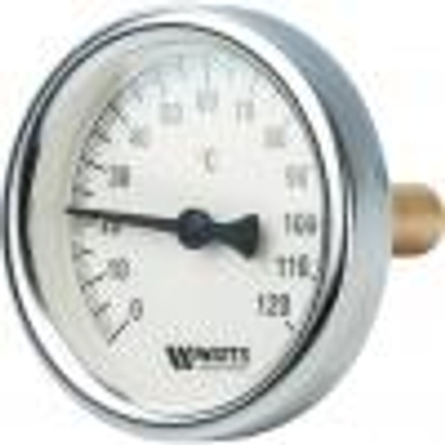 Watts Термометр биметаллический с погружной гильзой 63 мм штуцер  75 мм F+R801(T) 63/75