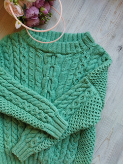 Свитер с оранами (42-46 / ментол / Базовая коллекция / 42-46)