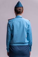 Рубашка МЧС женская голубая, длинный рукав