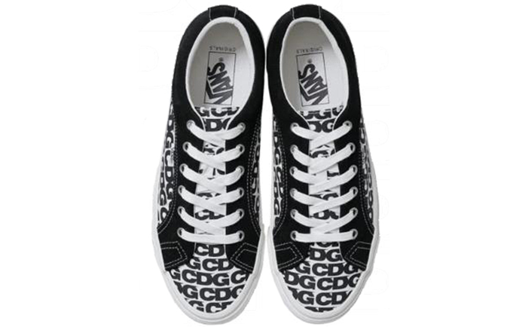 Comet des Garçons x Vans Lampin CDG Print' retro casual low-top sneakers for men and women in the same style black