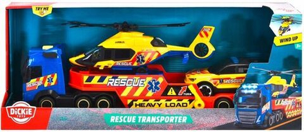 Игрушечный транспорт Dickie Toys Набор спасательной техники - Погрузчик Volvo - спасательный вертолет и автомобиль- Дикки 203717005