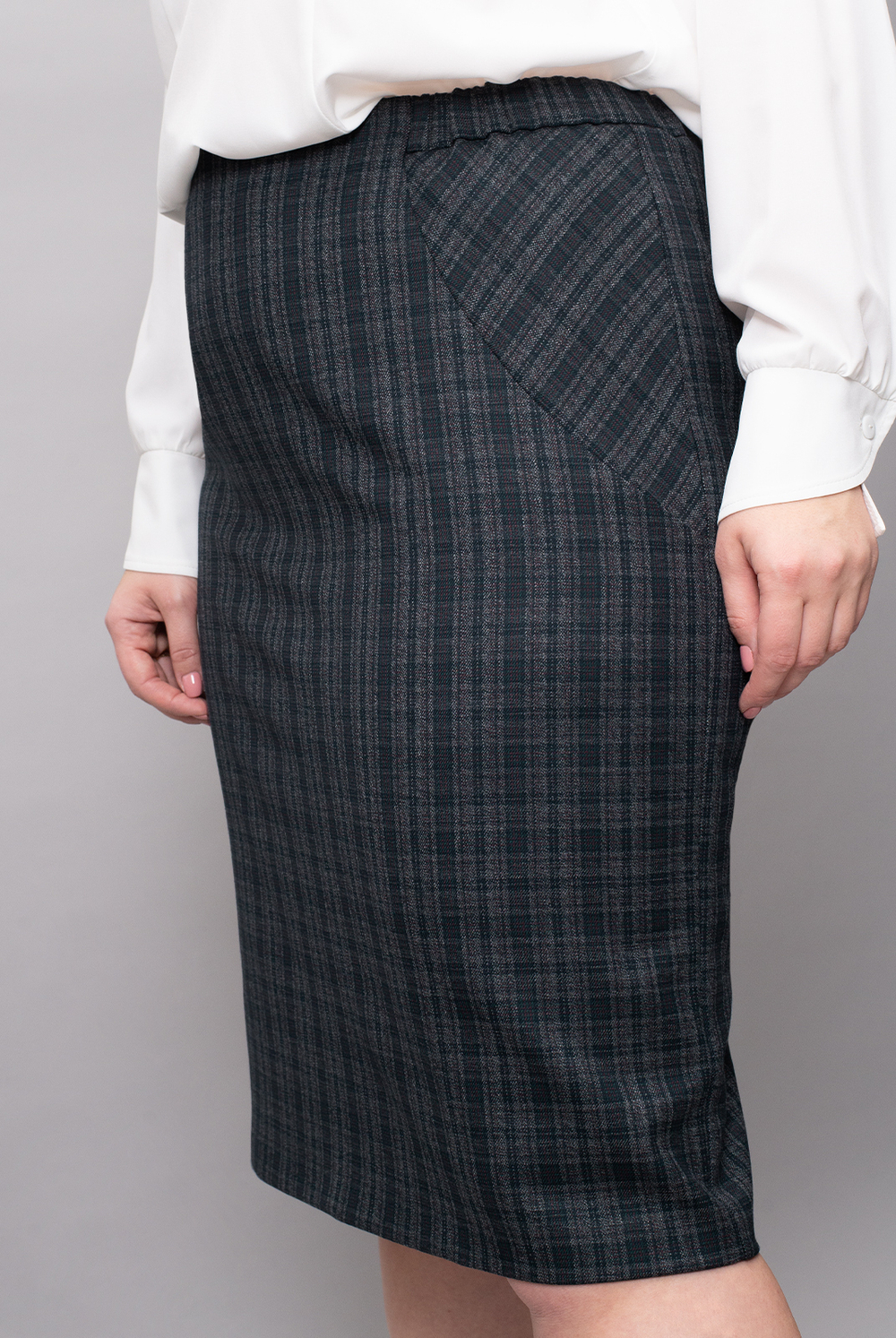 Юбка женская 3228зпа-60, клетка #406Кб013228зпа-60