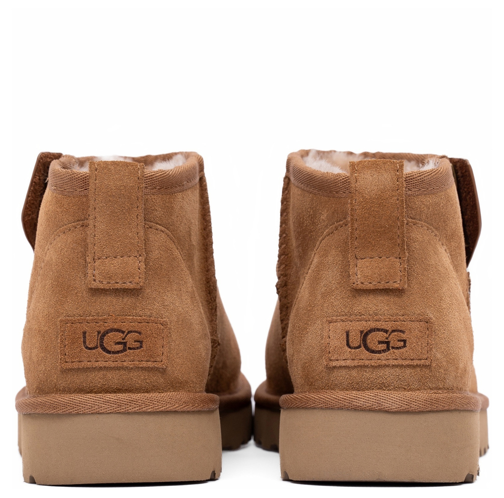 UGG Mens Classic Ultra Mini Zip Boot Chestnut