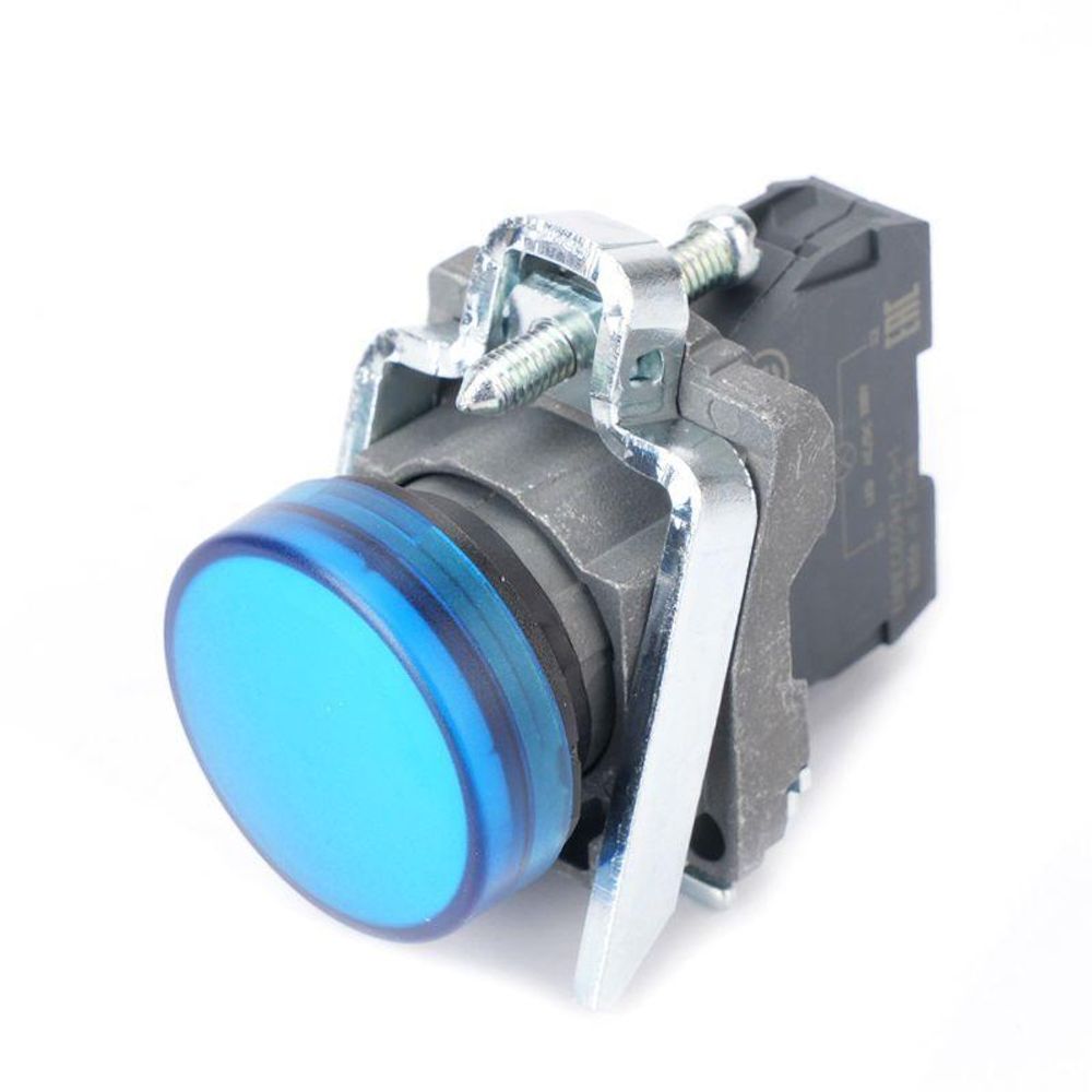 Лампа светосигнальная d22мм 24В DC син. в сборе SE SB4BVB6