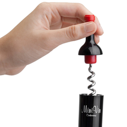 Штопор для бутылок черный Mini Vin Qualy