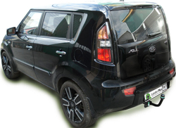 Фаркоп(прицепное) Лидер-Плюс для KIA SOUL (AM) 2008 - 2013.10 (бензин)(паспорт и сертификат в комплекте)(без электрики)K114-A