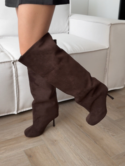 Сапоги из эко замши