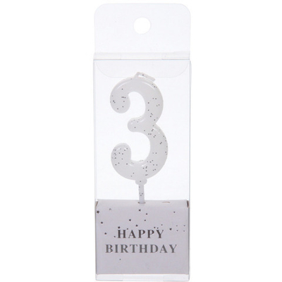 Свеча для торта Цифра Фактура «3» 4,6 см