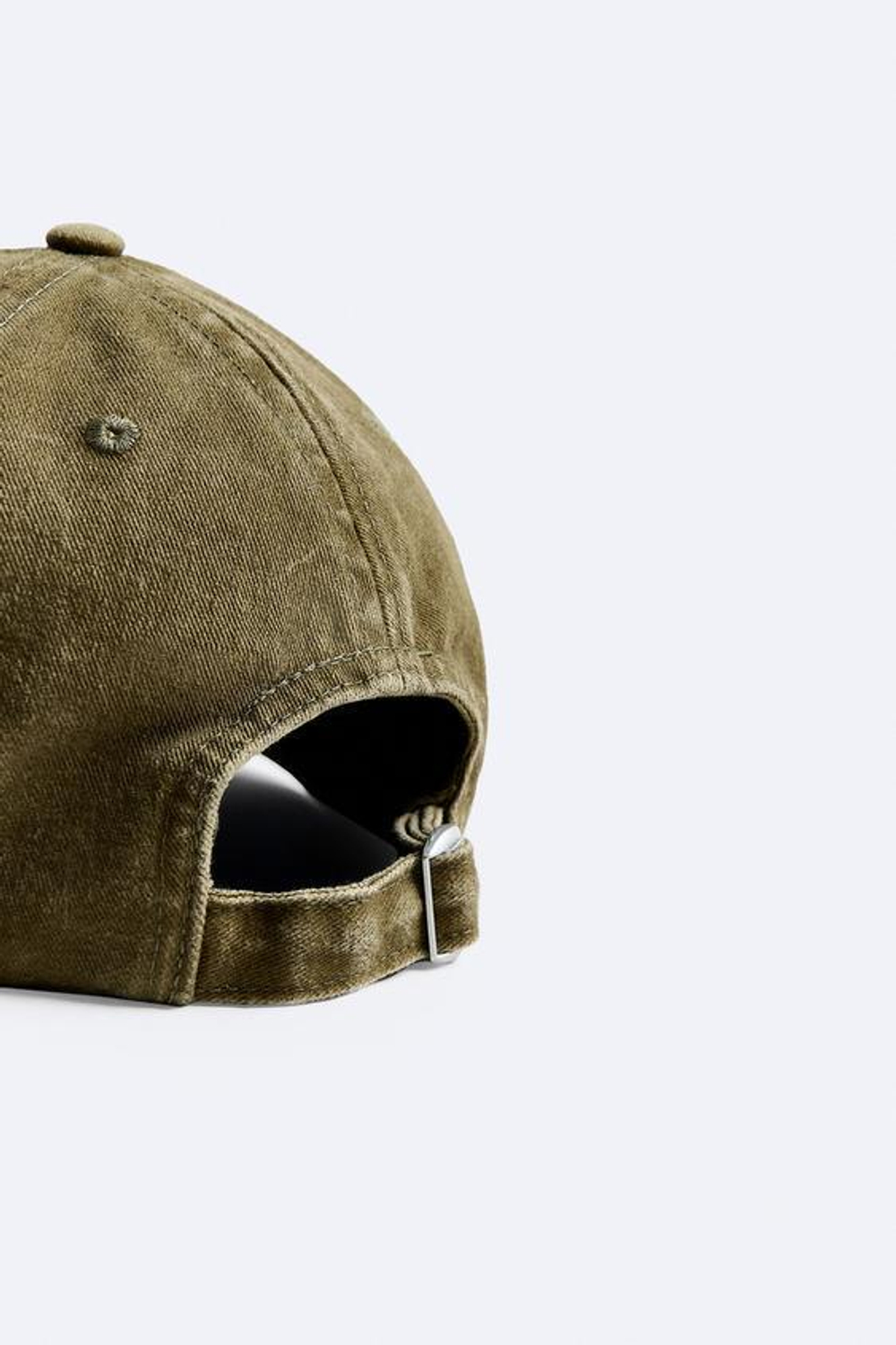 ZARA КЕПКА ИЗ СТИРАНОГО ДЕНИМА, ХАКИ