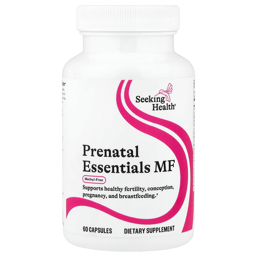 Seeking Health, Prenatal Essentials MF, комплекс витаминов для беременных, без метила, 60 капсул
