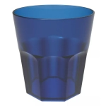 Стакан граненый прозрачный, Синий прозрачный