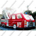 Детская надувная горка "Пожарная машина"