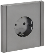 FORTE&PIANO Розетка 1-местная с заземлением с защитными шторками винтовое крепление 16А FP515 сталь IEK